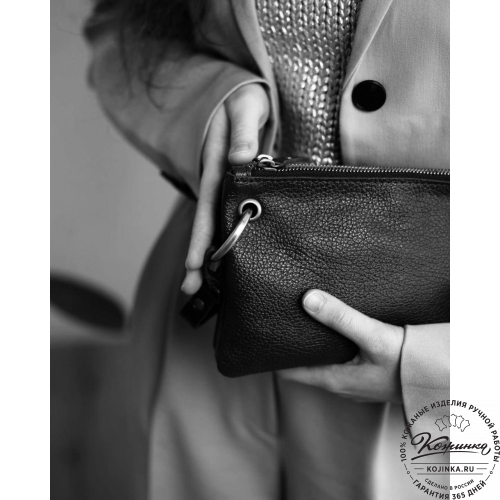 Женская кожаная сумка "Трио" (серый/бежевый/рыжий)